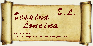 Despina Lončina vizit kartica